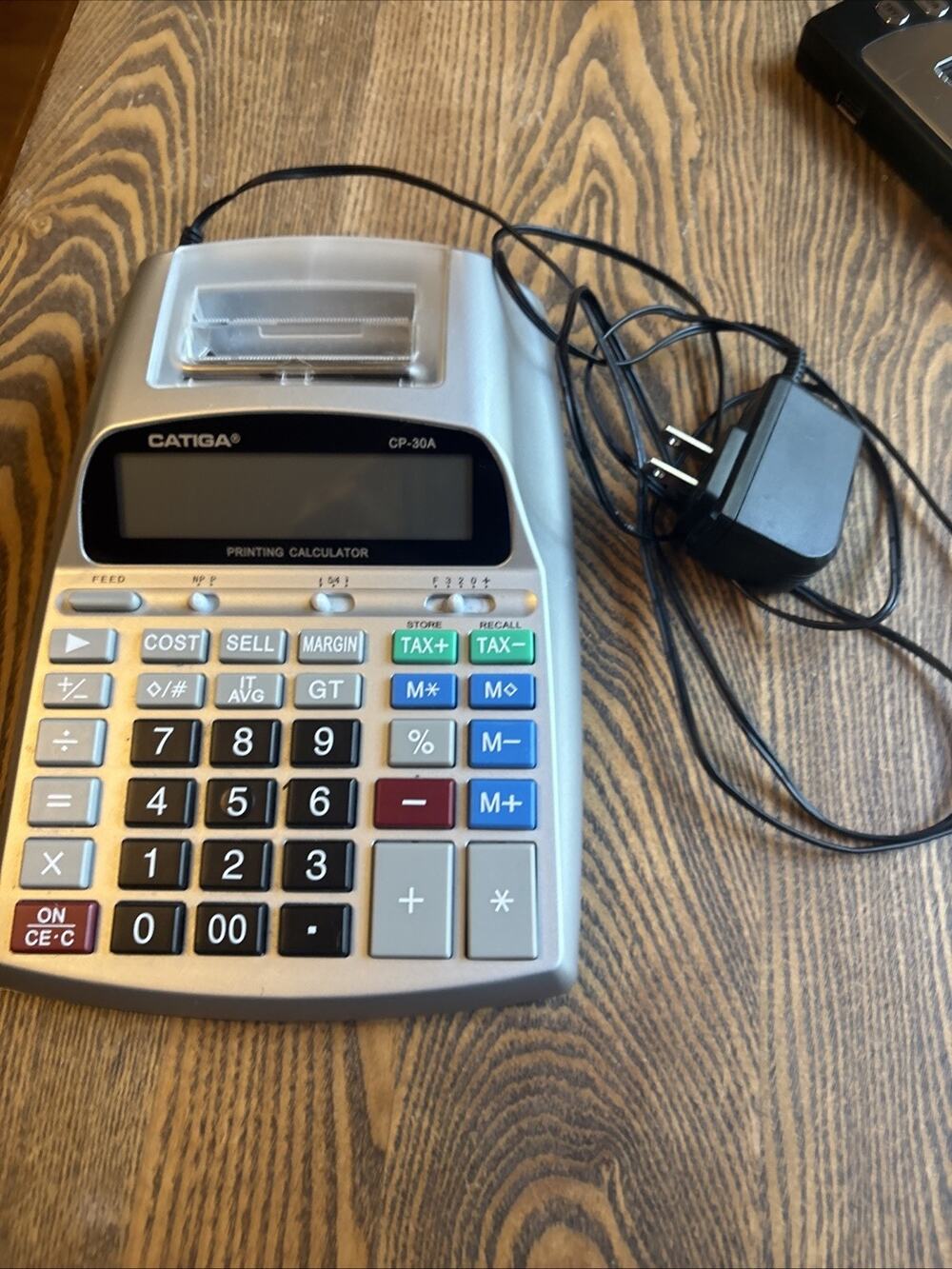 Catiga 12 Digit Portable Printing Desktop Calculator - Silver Model CP-30A